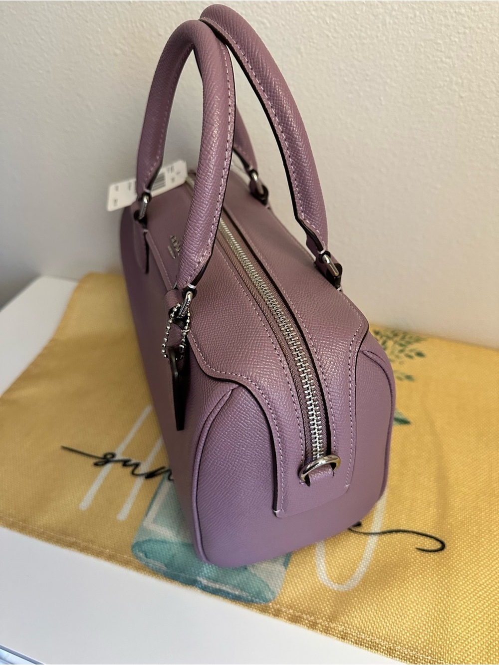 Coach Bennett Lilac Leather Satchel - Picture 3 of 7